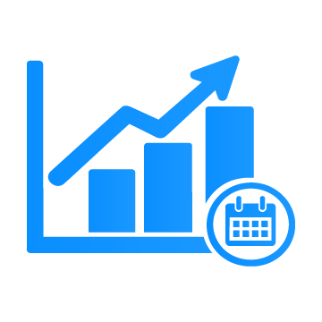 Apex Trader Funding EOD Trail rules icon with growth chart and calendar symbol