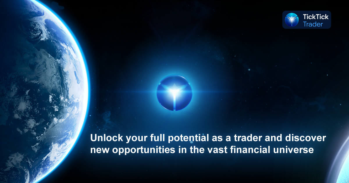 La Prop firm TickTickTrader présentée par Trading Strategy Fr Logo et slogan de TickTickTrader avec le thème "Sky isn t the limit" de la prop firm