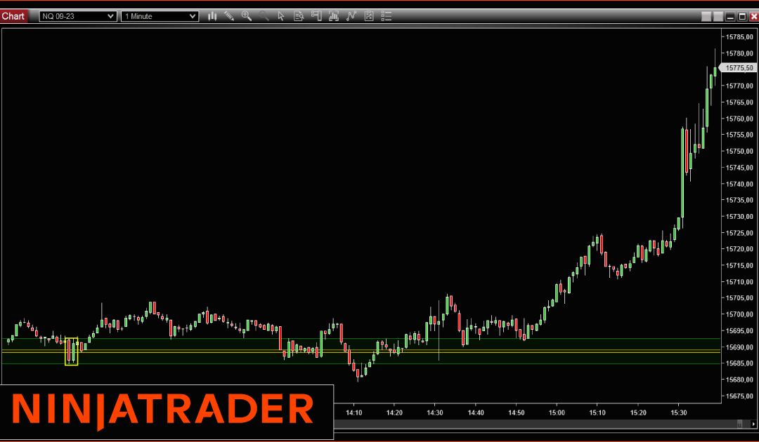 Bougie de contrôle : Indicateur NinjaTrader