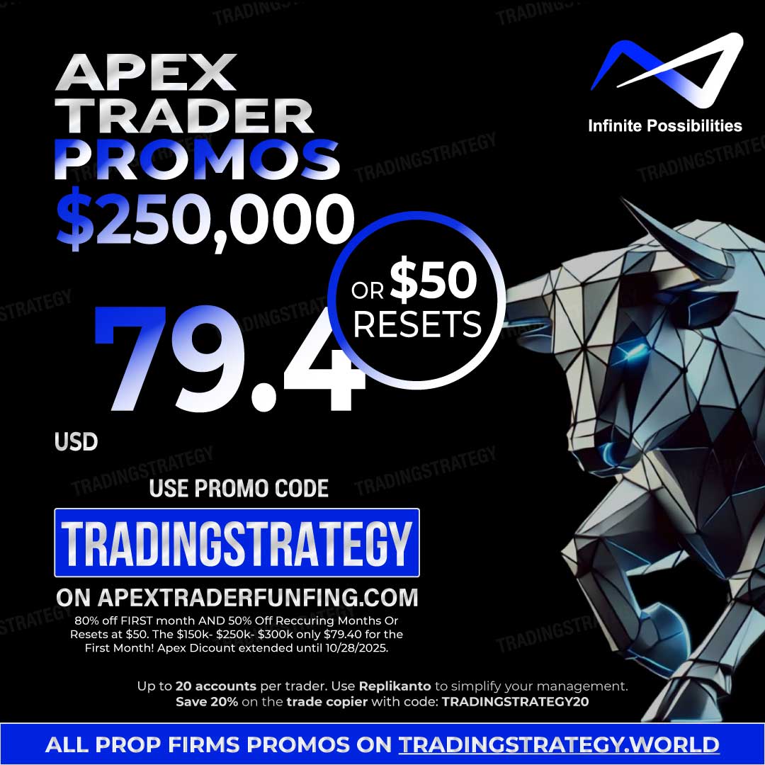 Promo Apex Trader 250K – Meilleure offre octobre 2025