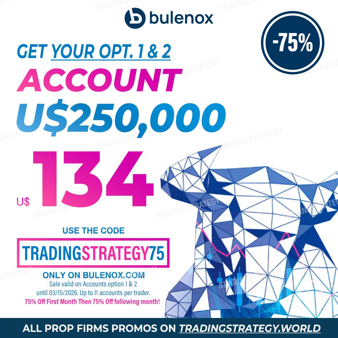 Compte Bulenox 250K à -75 % en Mars 2026 – Utilisez le code TRADINGSTRATEGY75