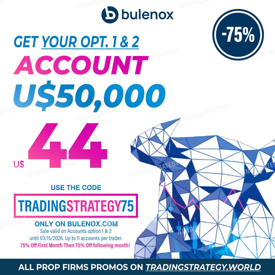 Bons plans Bulenox 50K EOD – Remise -75 % en Mars 2026